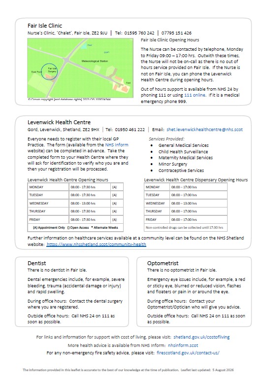 Screenshot of page 2 of Fair Isle Resilience Leaflet