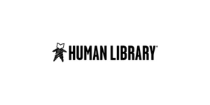 The human library logo and title.