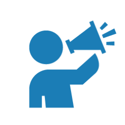 person with a loudhailer