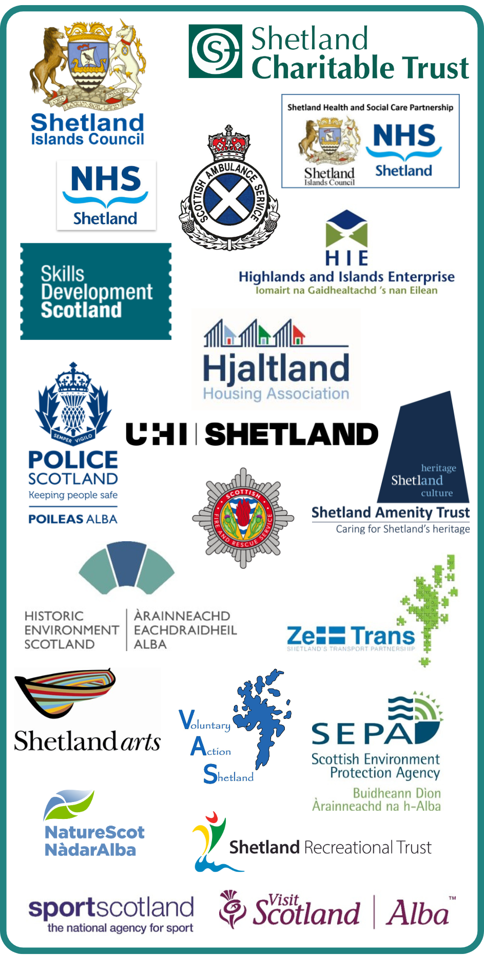 Image of all logos for the partners, with a teal border