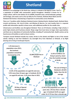 The front cover of the Shetland Profile.