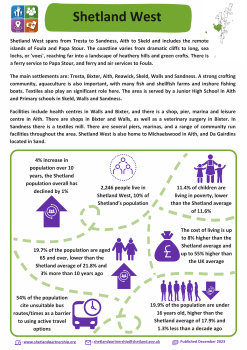 The front cover of the Shetland West Locality Profile.