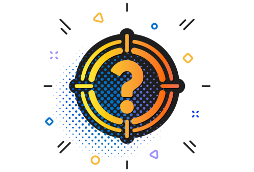 A target with a question mark in the middle.
