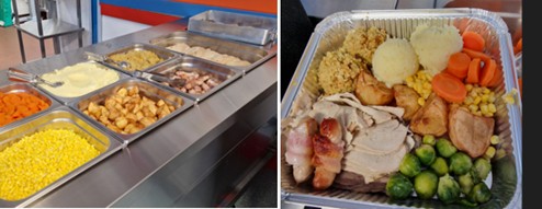 Photo of the Christmas Dinners made.