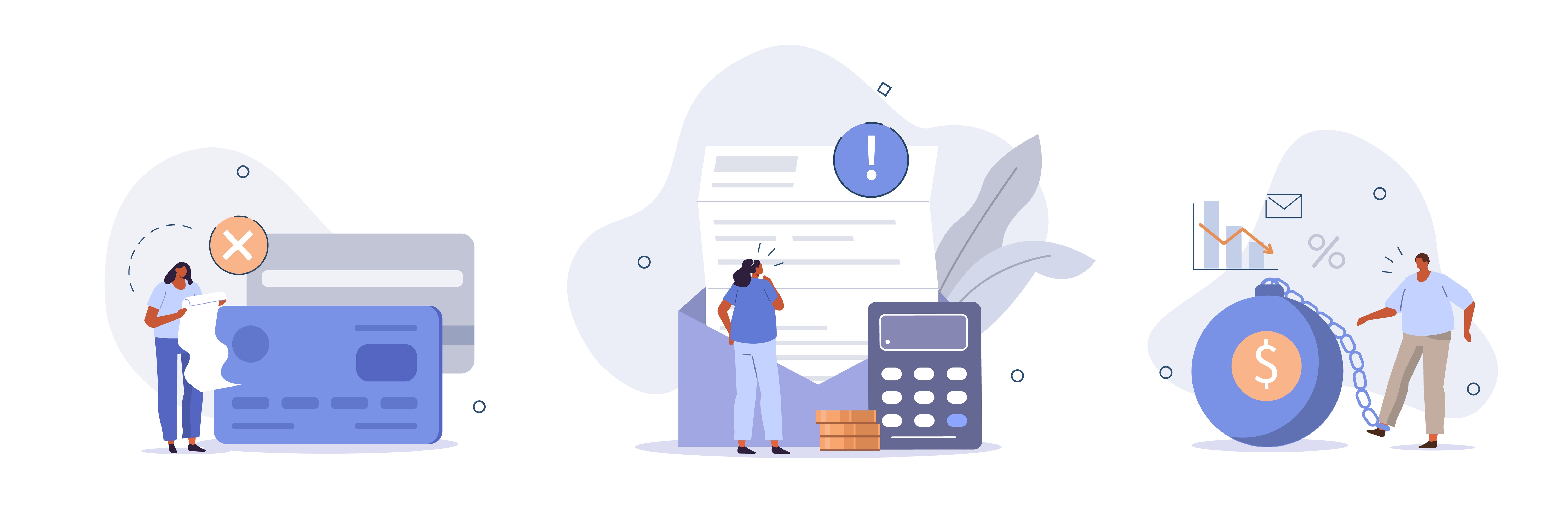 People looking at bills and appearing concerned